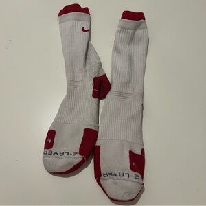 Nike 2 Layer elite socks | White and Red